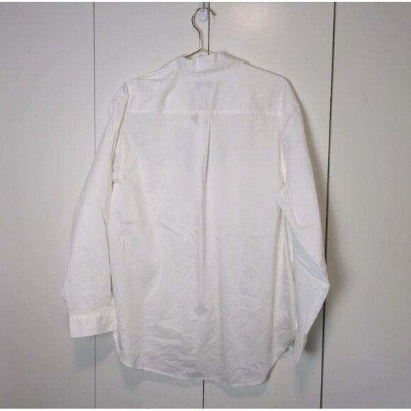 Ava & Viv Shirt Womens Size 2X Ivory Long Sleeve Relaxed Button Down Top - Picture 3 of 4